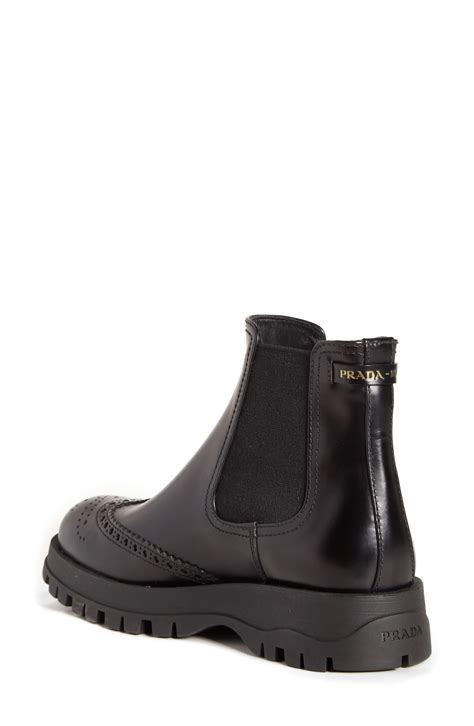 prada lug chelsea rain boot|Shop Prada Leather Lug Sole Chelsea Boots .